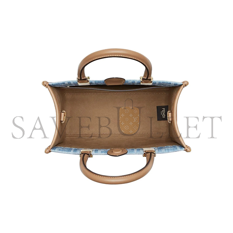 F**di sunshine small jeans light blue 8bh394as3ff1plm (25.5*22.5*12cm)